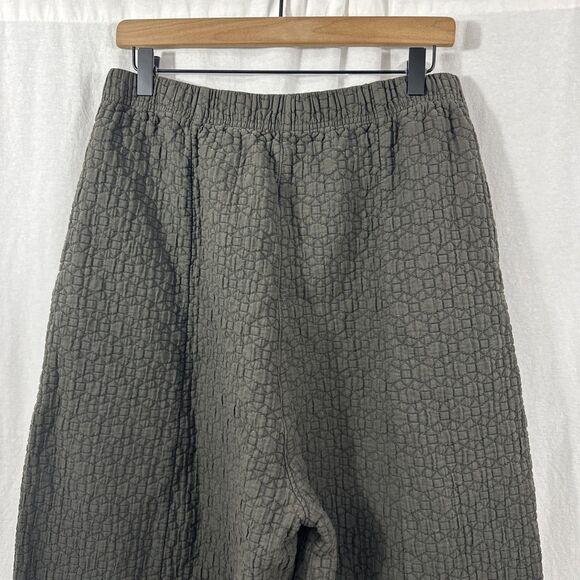 Black Crane Quilted Wide Balloon Pants Sumi Black Womens Size L Lounge Comfort - Picture 12 of 14